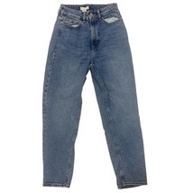 H&amp;M Women&#39;s Super High Rise Casual Straight Leg Blue Medium Wash Jeans Size 4 - £9.69 GBP