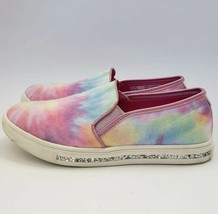 Girls SO Slip-on Sneakers Size 5 Glittery Pastel Tie Dye Shoes - £11.98 GBP