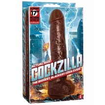 Cockzilla 16.5 Inch Black Dildo Realistic Cock - £65.64 GBP
