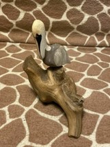 Whitton Hand Carved Pelican Bird Drift Wood Decoy Figurine Sculpture Art - £28.11 GBP