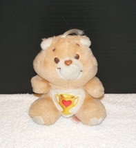 VINTAGE 1985 KENNER 7&quot; CHAMP BEAR HEART TROPHY CARE BEARS PLUSH GUC - £11.76 GBP