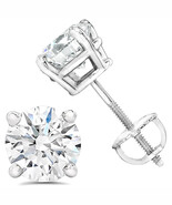 AGS Certified (Near Colorless SI2-I1) 3/4Ct Natural Diamond Stud Earring... - $1,059.99
