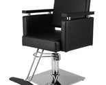 Black Heavy Duty Salon Chair Hydraulic Lift Barber Chair Hair Stylist Be... - £183.68 GBP