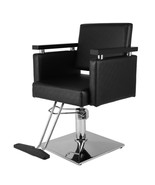 Black Heavy Duty Salon Chair Hydraulic Lift Barber Chair Hair Stylist Be... - £198.15 GBP