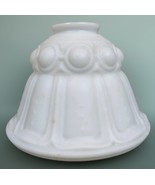 1930s Small Frosted Milk Glass Lamp Shade 5&quot;T 7&quot;Dia 2&quot; Fitter Bell Art D... - $102.26 CAD