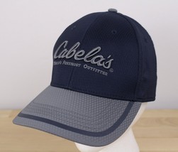 Cabela&#39;s Outdoor Hat Cap Adjustable Hook &amp; Loop Blue &amp; Gray Adult One Size - $10.88