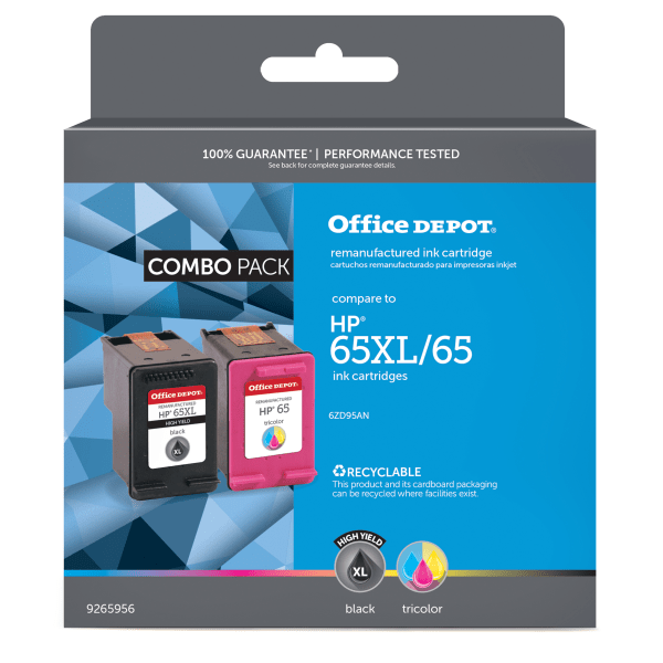 Office Depot Remanufactured High-Yield Black/Standard Yield Tri-Color Ink Cartr - $29.69
