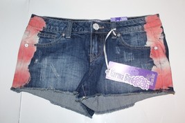 Karma Blue Dip Dye Side Cutoff Shorts Size 11 Brand New - £15.73 GBP