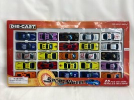 Die Cast Sport Wheels Lot of 25 Pieces Vehicle Car Toy Set - $12.34