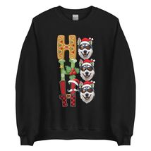 HO HO HO Santa Siberian Husky Christmas Sweatshirt | Dog Lover Unisex Sweatshirt - $28.91+