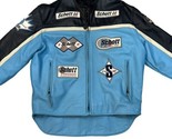 SCHOTT Formula One Jacket XL Mens Racing Black &amp; Blue Leather Made In Th... - $297.00
