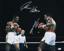 Sugar Ray Leonard Thomas Hearns Signed 16x20 Boxing Stance Photo BAS ITP - $145.49