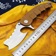 Top Outdoor tactical Big Flipper Folding Knife D2 Steel Bearing System Survival - £49.18 GBP