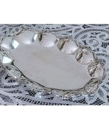 Stunning Vintage 900 Sterling Silver 12x16&quot; Oblong Silver Platter Tray 24oz - £727.37 GBP