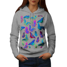 Wellcoda Butterfly Animal Geek Womens Hoodie, Insect Casual Hooded Sweatshirt - £30.74 GBP