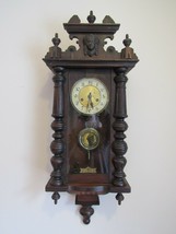 1800&#39;s Antique Wall Clock Rare Bust Regulator Key Hamburg Germany Hac Runs! - £441.69 GBP
