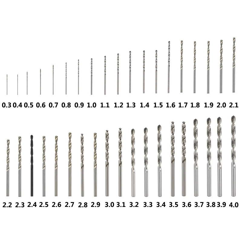 10pcs 0.3-4.0mm HSS Twist Drill Bit Set For Dremel Rotary Tool Straight ... - $164.63