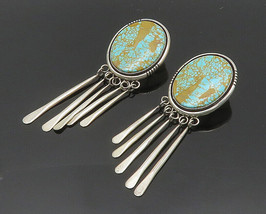 Raymond Coriz Navajo 925 Silver - Vintage Turquoise Dangle Earrings - EG10209 - £163.70 GBP