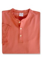 Brooks Brothers Mens Salmon Orange Short Slv Henley Tee T-Shirt, 2XL XXL... - $59.40