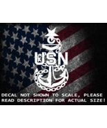 US Navy Senior Chief Anchor &amp; Chain Insignia Vinyl Decal US Seller US Made - $9.36 CAD+