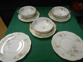 Beautiful Theodore Haviland Made In America...3 Soup Cups &amp; Free 2 Soup Saucers - £19.45 GBP