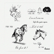 Creative Alphabet &amp; Horse Silicone Stamps Set - Clear Rubber Stamps for DIY Scra - $19.75