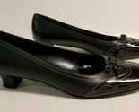 SALVATORE FERRAGAMO Size 9 B Wing Tip Bow Tie Black Heel Womens Shoes Pump - $79.99
