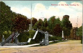 Philadelphia Pennsylvania Entrance to City Park to Hamilton Sq NJ Postcard Y20 - £3.88 GBP