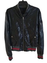 GUCCI Men&#39;s Jacket Winbreaker Black Italy Size:48 Slim Medium 210925 Z4063/851 - £305.96 GBP