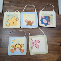 Winnie the Pooh 5 Piece Set Soft Sculpture Wall Decor Art Pictures Eeyor... - £46.65 GBP