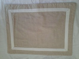 Beautiful Crate and Barrel Set 4 Dover Placemats 14 X 18 Natural Linen &amp; Cotton  - £15.75 GBP
