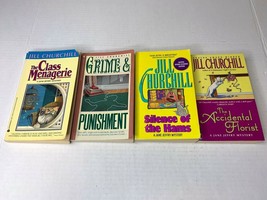 Lot of 4 Jill Churchill Paperback Books, The Class Menagerie, Crime &amp; Pu... - £10.22 GBP