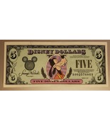 *Disney Dollars 1999 Goofy $5 Bill (Disney Parks) New No Longer Distributed - $1,113.99 MXN