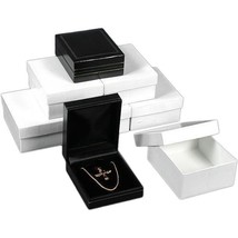 Black Leather Pendant Earringes Jewelry Gift Box Showcase Display Kit 72... - £151.26 GBP