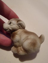 Mini Ceramic Puppy Dog Figure Figurine Vintage Decor - £12.42 GBP