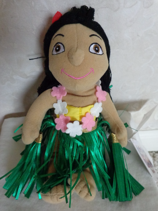 Primary image for Walt Disney It’s a Small World Hawaiian Girl 8” Bean Bag Toy (#1226) 