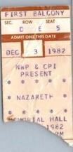 Vintage Nazareth Ticket Stub Dicembre 3 1982 Kansas Città Missouri - £35.69 GBP
