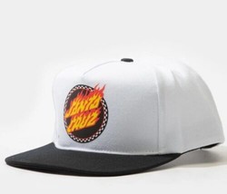 SANTA CRUZ Check Ringed Flame Dot Mens Snapback Hat Cap New - £19.70 GBP