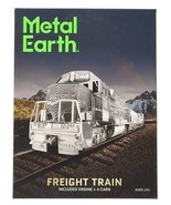 Fascinations Metal Earth Freight Train Set Diesel Engine &amp; 4 Cars 3D Mod... - $20.73