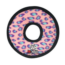 Tuffy Jr Ring Durable Dog Toy Pink Leopard 1ea/7 in - £12.59 GBP