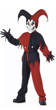 Evil Jester Boy&#39;s Wicked Horror Clown Halloween Costume - 8-10 Medium Brand New - £23.71 GBP