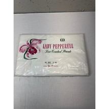 Lady Pepperell Fine Combed Percale Flat White Sheet USA Made 81 x 108 Do... - $27.45