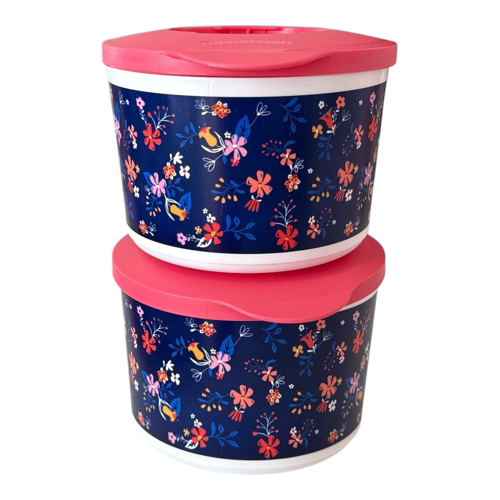 Tupperware - Falling for Floral with Seals/Lids - 2 Pc - Size 3.25 Cups ... - $14.70