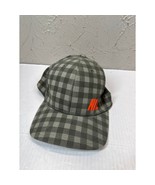 NIKE GOLF Plaid Checkered Green Orange Logo Hat Cap Stretch Flex Size S/M - $334.93 MXN