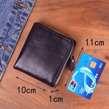 R mini zipper short wallet male and female square head cowhide small zero wallet simple thumb200