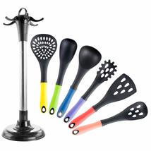 MegaChef Nylon Tool Cookware Utensil Set, 7 Piece, Assorted Multi-Color - £23.36 GBP