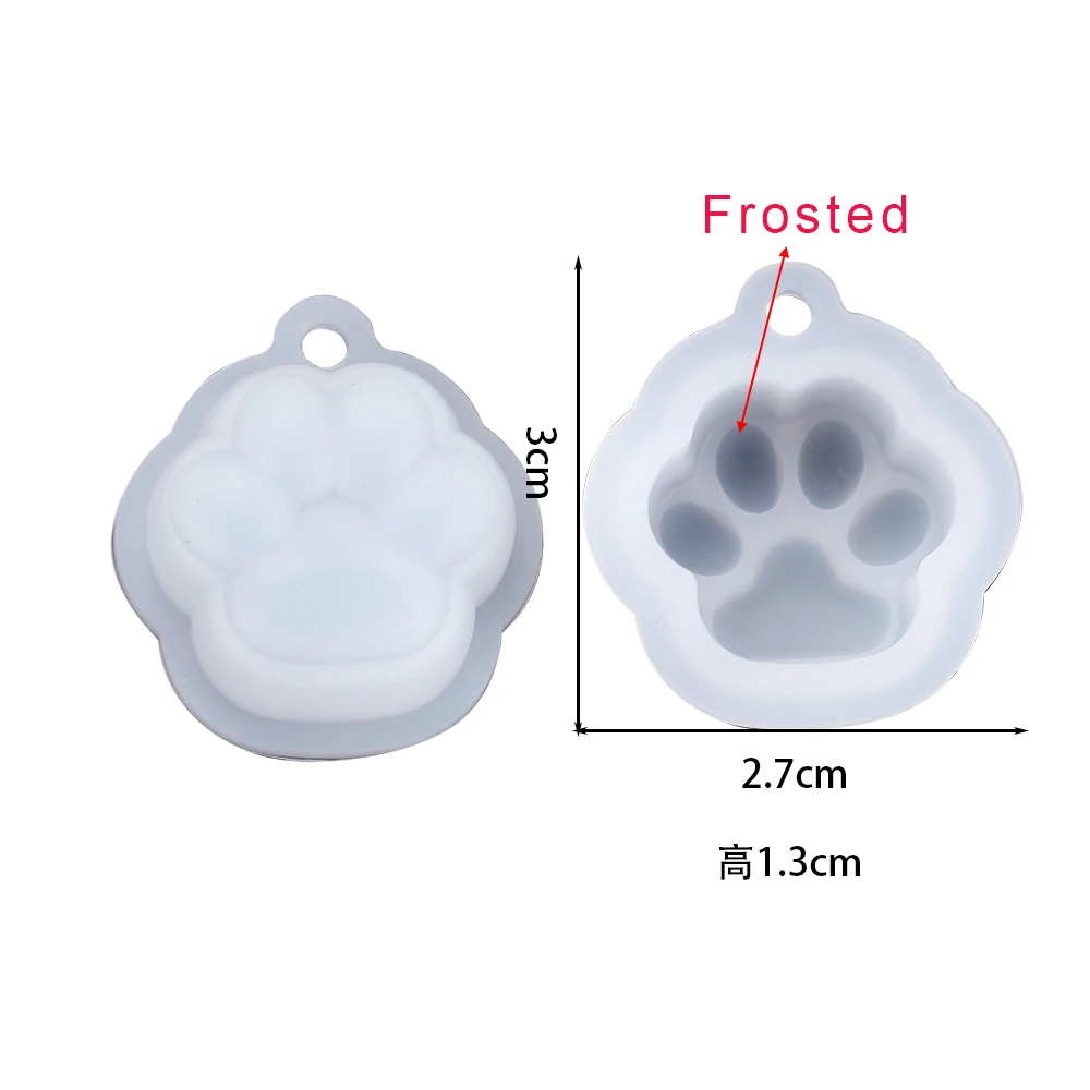 Cat Paw Silicone Mold Keychain Pendants Epoxy Resin Mould for -Style 14 ... - $1.70