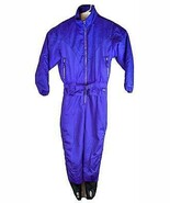 Purple Roses One Piece Snow Suit Womens Sz 12 Ski Wear Retro Snowsuit Ed... - €59,33 EUR