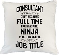 Make Your Mark Design Cool Consultant White Pillow Cover for Advisor and... - £19.45 GBP+