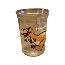 Vintage Dinosaur Welch&#39;s T-Rex Jelly Jar Tyrannosaurus Rex 1988 Juice Glass Cup - £11.15 GBP